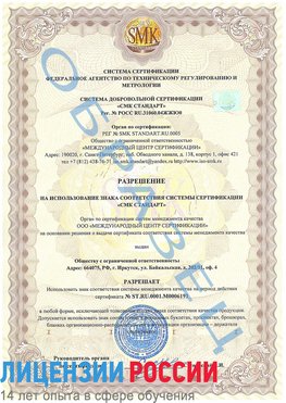 Образец разрешение Орск Сертификат ISO 50001